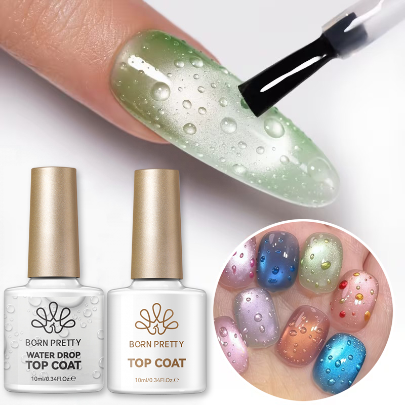 Gel Top Coat - BORN PRETTY 1/2pcs Water Drop Top