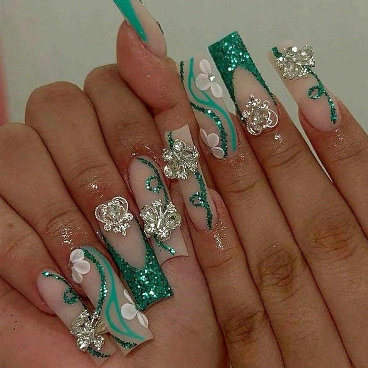 Nail Art Press On - Long Coffin Press on Nails Ballerina