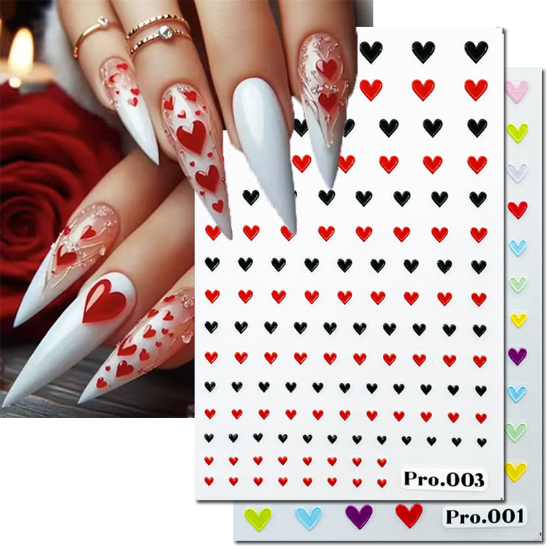 Nail Art Valentine - 5d Embossed Nail Art Stickers Valentine