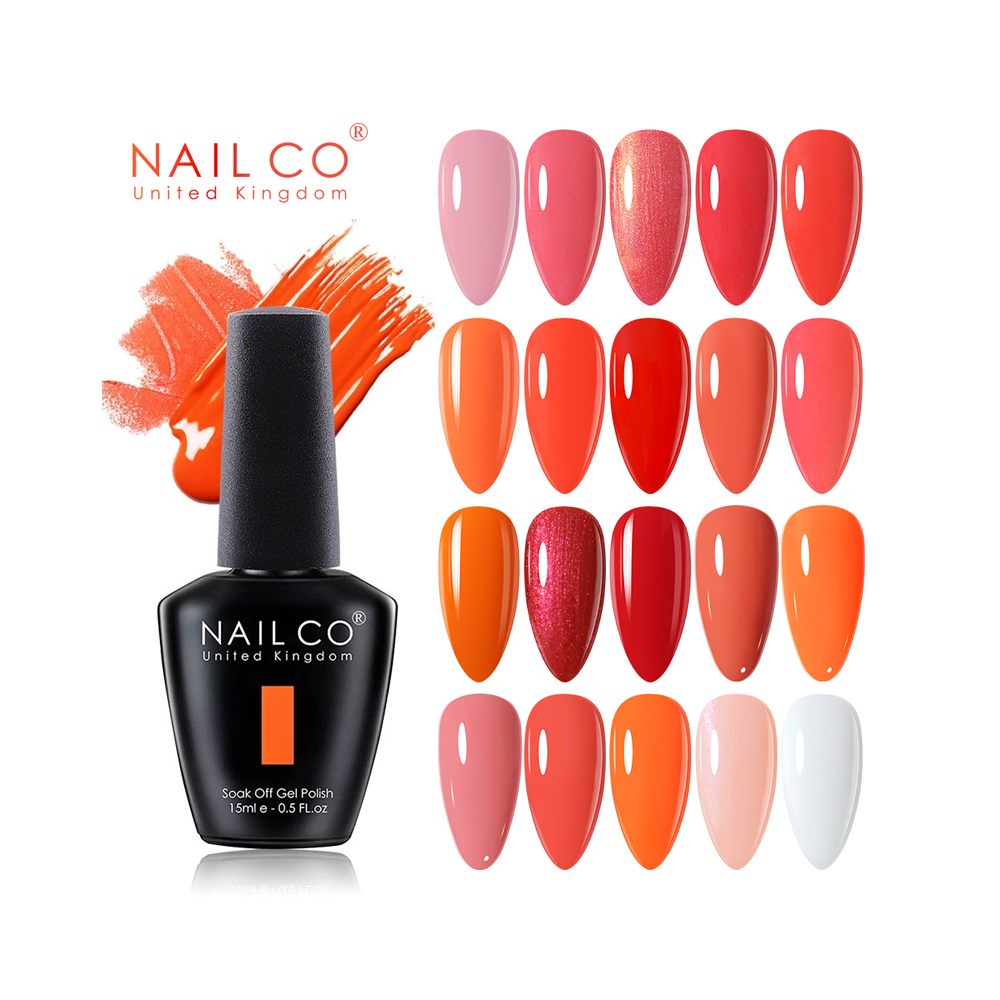 Nail Art Natural Pink - NAILCO 15ml Orange Red Pink Colors