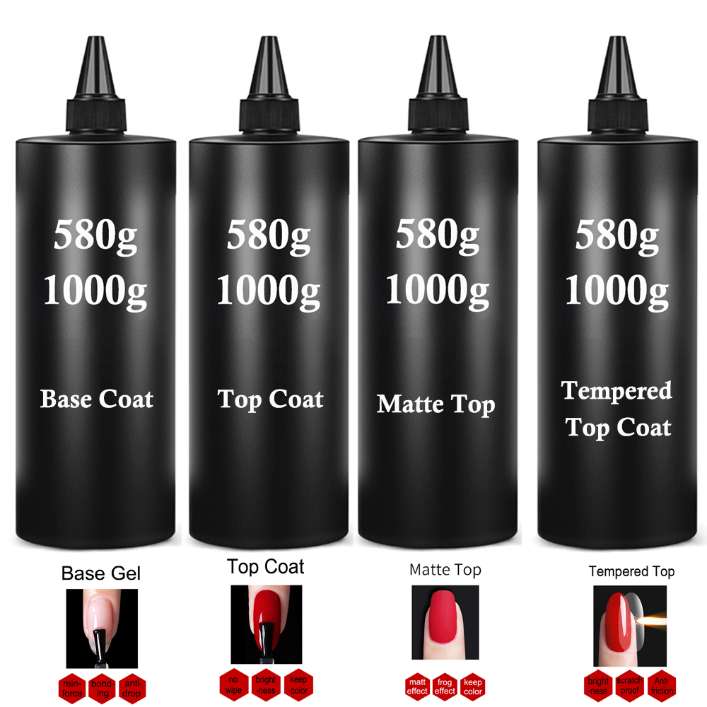 Gel Top Coat - 580g/1KG Super Shinny Top Coat UV