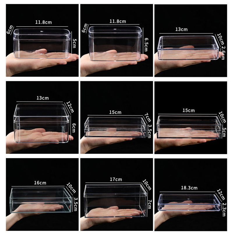 Acrylic Powder Clear - Clear Acrylic Boxes with Lid Rectangle