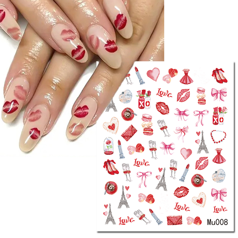 Nail Art Valentine - 3d Nail Art Sliders Stickers Valentine