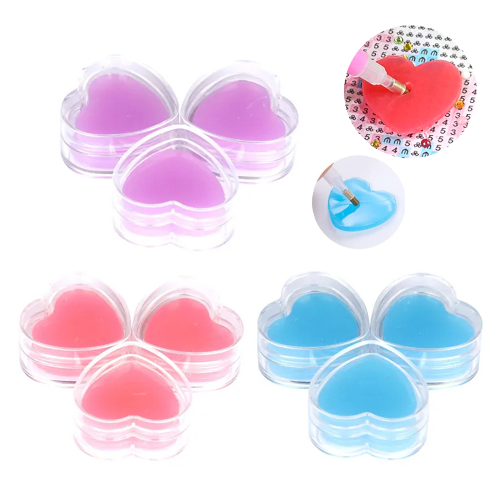 3/6pcs Heart-Shape Diamond Pai - Nail Art Painting recension och pris