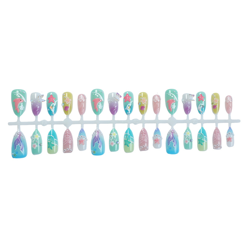 30pcs Summer Press on Nails 3D - Nail Art Press On recension och pris