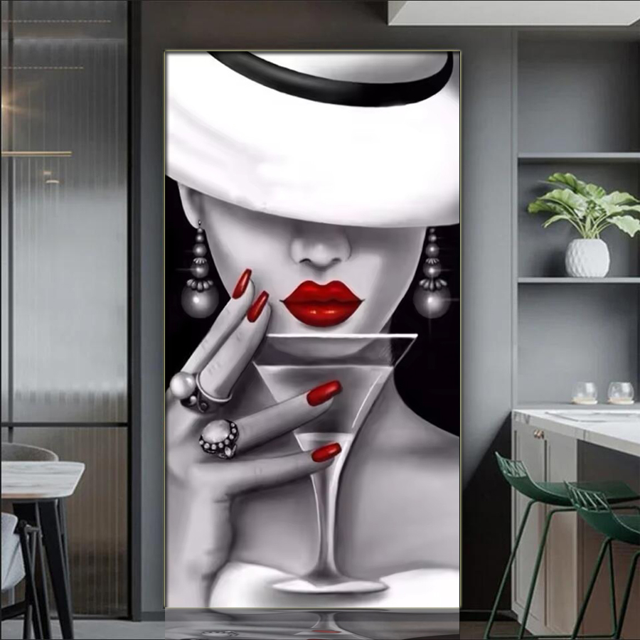 Elegant Woman Full Diamond Mos - Nail Art Valentine recension och pris