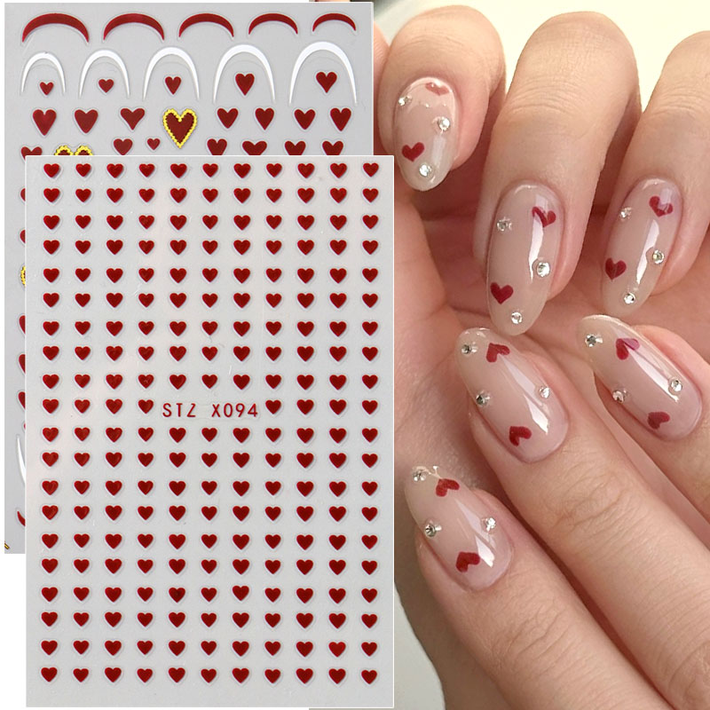 2pcs Mini Love Heart Nail Art  - Nail Art Valentine recension och pris