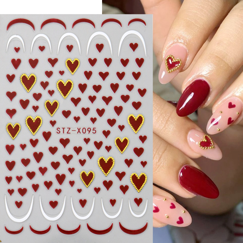 2pcs Mini Love Heart Nail Art  - Nail Art Valentine recension och pris
