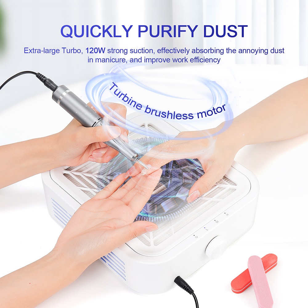 120W Powerful Nail Dust Collec - Nail Art Kaki recension och pris