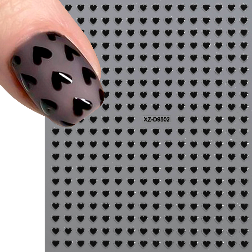 8pcs 3D 2mm Hearts Nail Sticke - Nail Art Valentine recension och pris