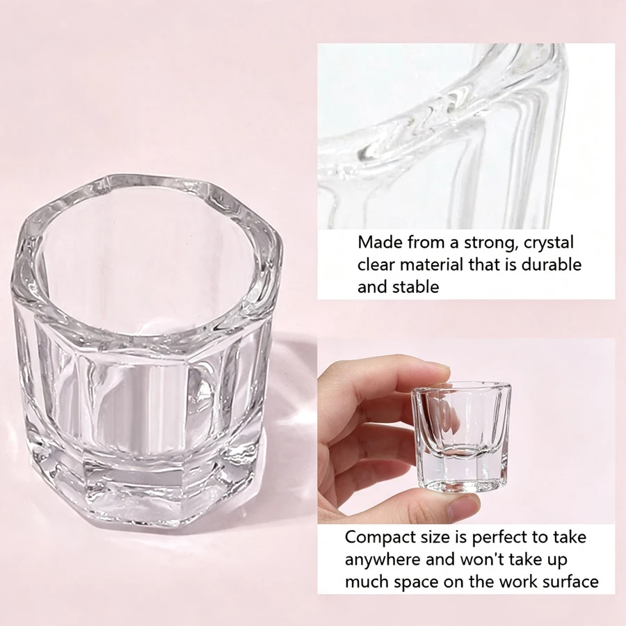 Clear Crystal Glass Dappen Dis - Acrylic Powder Clear recension och pris