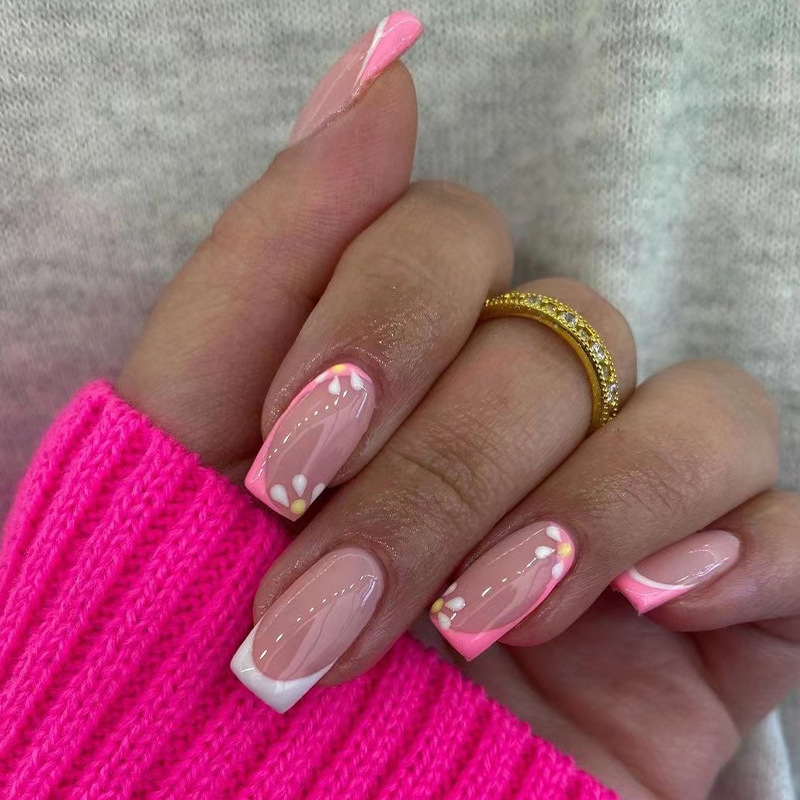 24Pcs Love Rainbow Press on Na - Nail Art Natural recension och pris