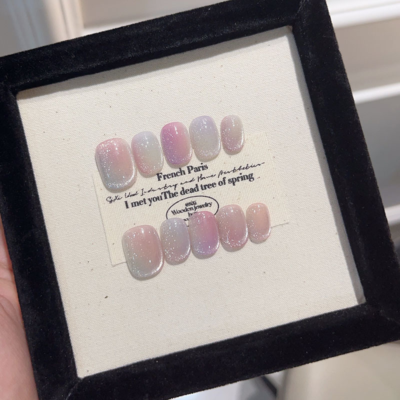 10pcs Cat Eye Square Handmade  - Nail Art Xs recension och pris