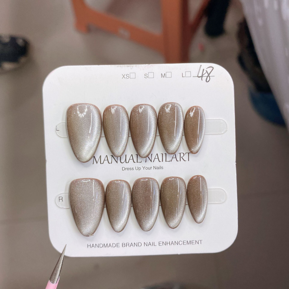 10pc French Almond Shape Cat's - Nail Art Xs recension och pris