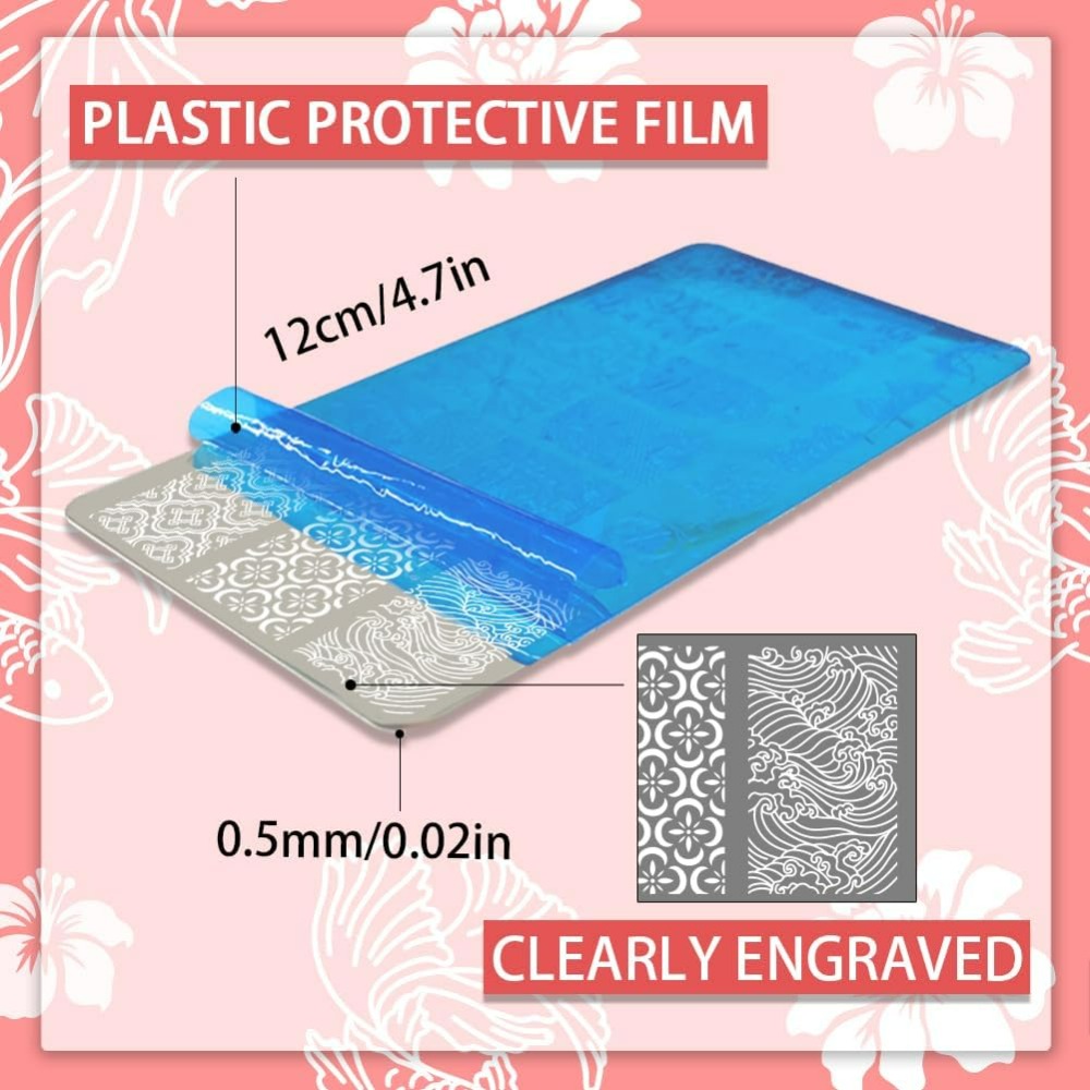 3pcs Koi Nail Stamping Plates  - Nail Stamping Plate recension och pris
