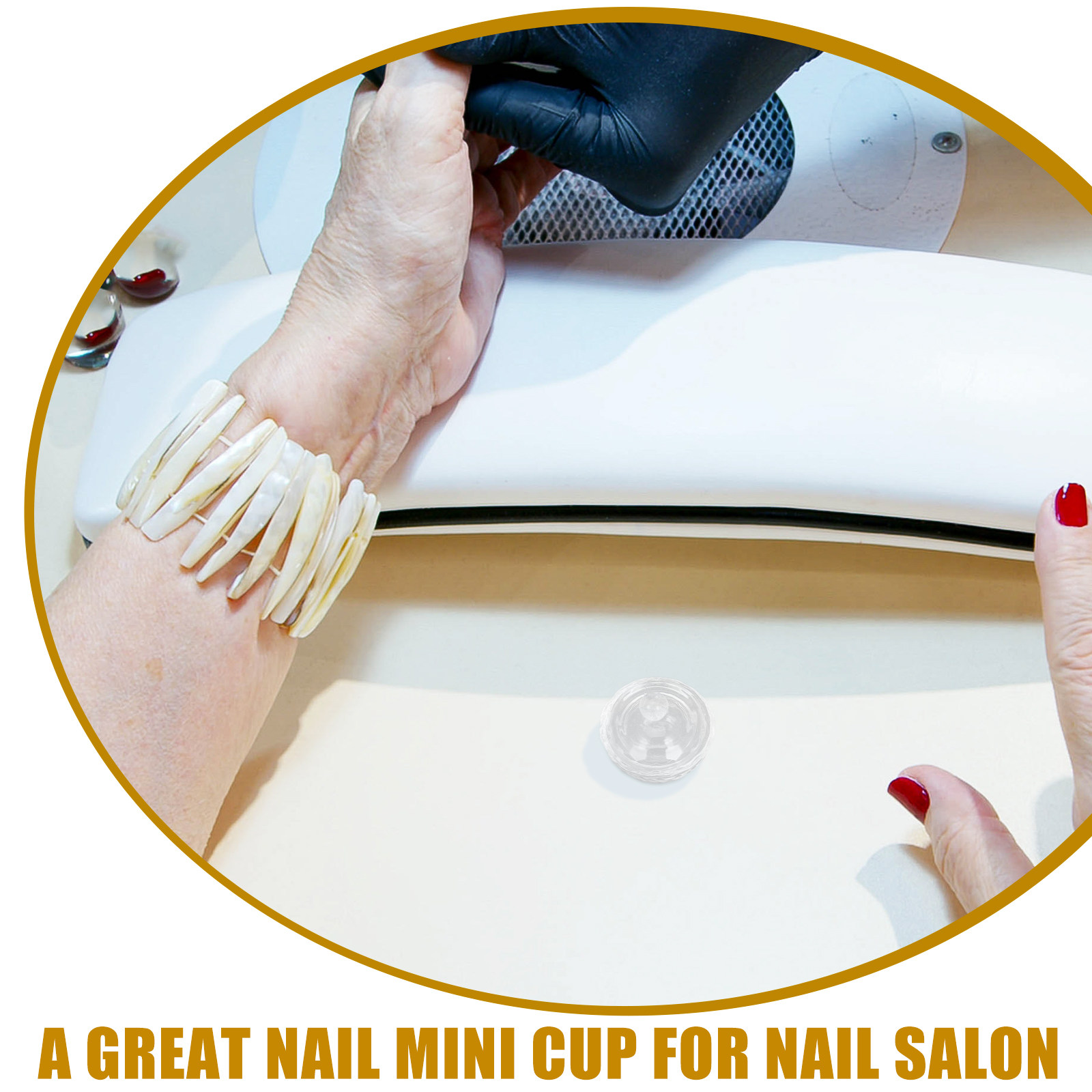 2Pcs Nail Art Crystal Cups Cle - Acrylic Powder Clear recension och pris