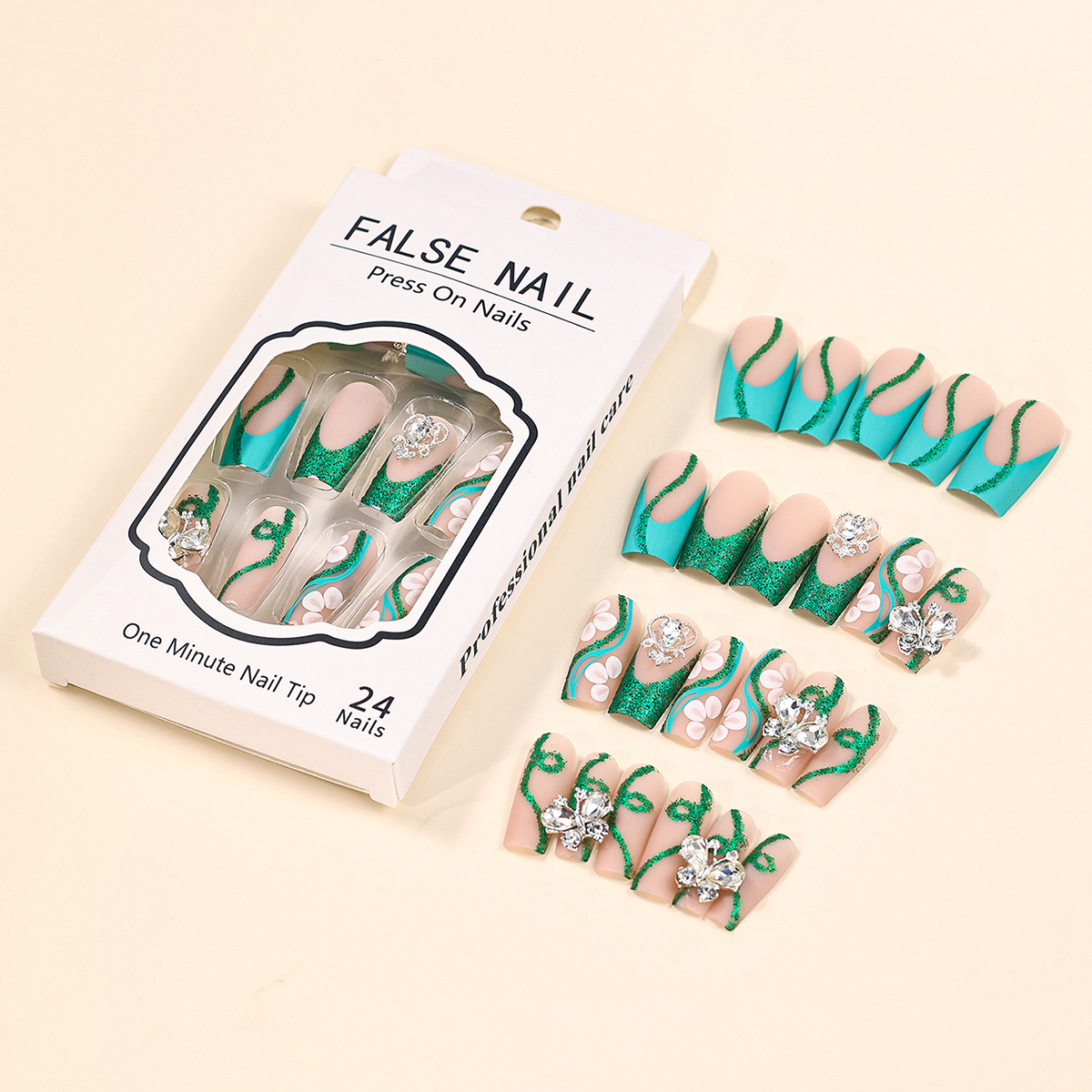 Long Coffin Press on Nails Bal - Nail Art Press On recension och pris