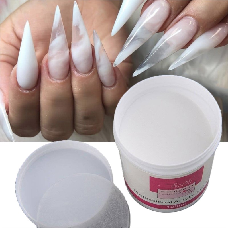 1Pot 120ml Nail Acrylic Powder - Acrylic Powder Clear recension och pris