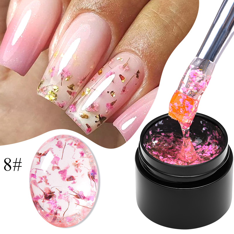 MEET ACROSS 5ml Pink Dried Flo - Nail Art Natural Pink recension och pris