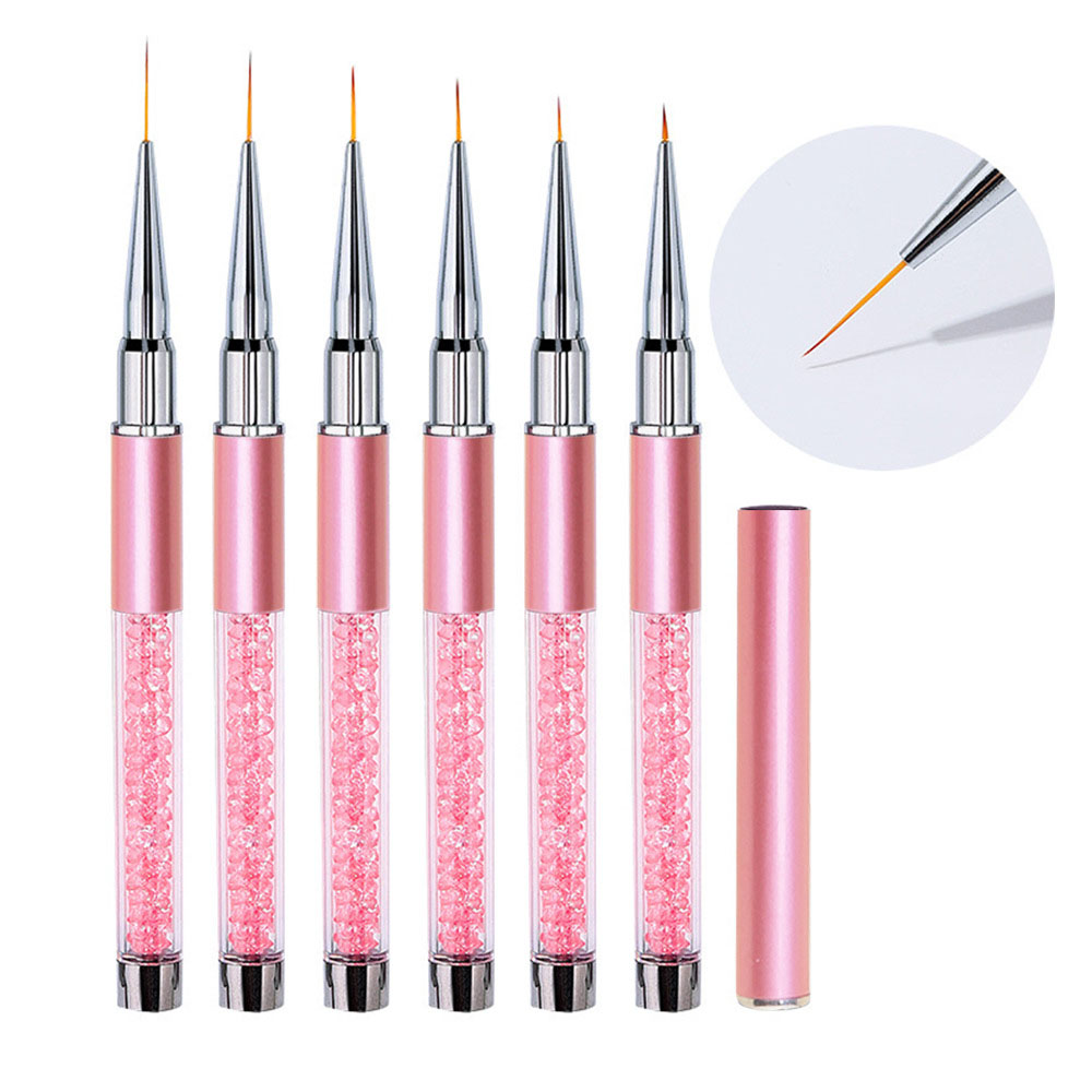 6pcs/Set Acrylic French Stripe - Nail Art Kaki recension och pris