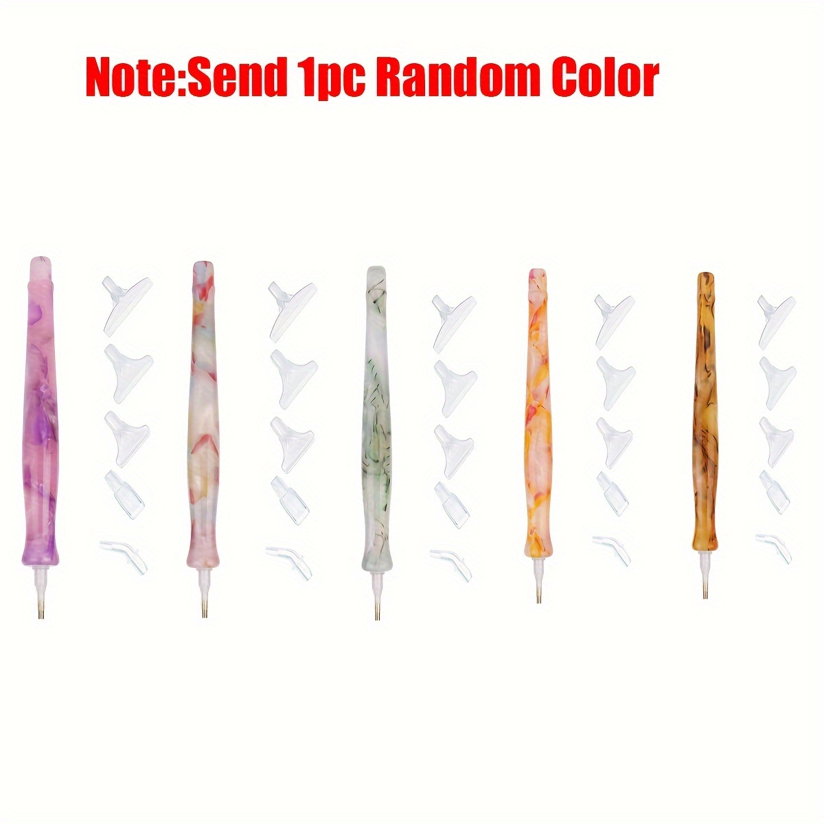 1pc Random Color Resin Retro D - Nail Art Painting recension och pris