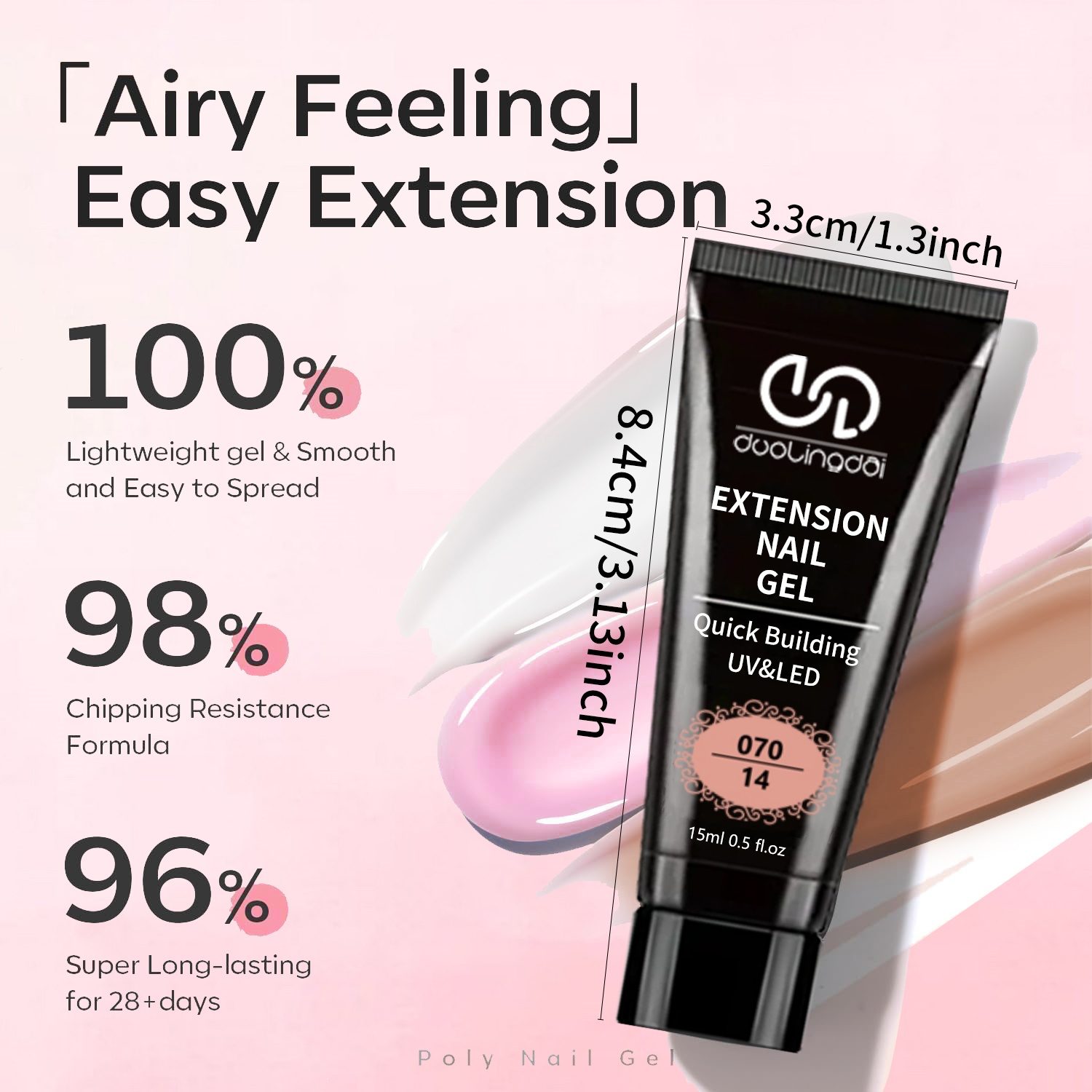 8PCS/Set Poly Extension Gel Se - Acrylic Powder Clear recension och pris