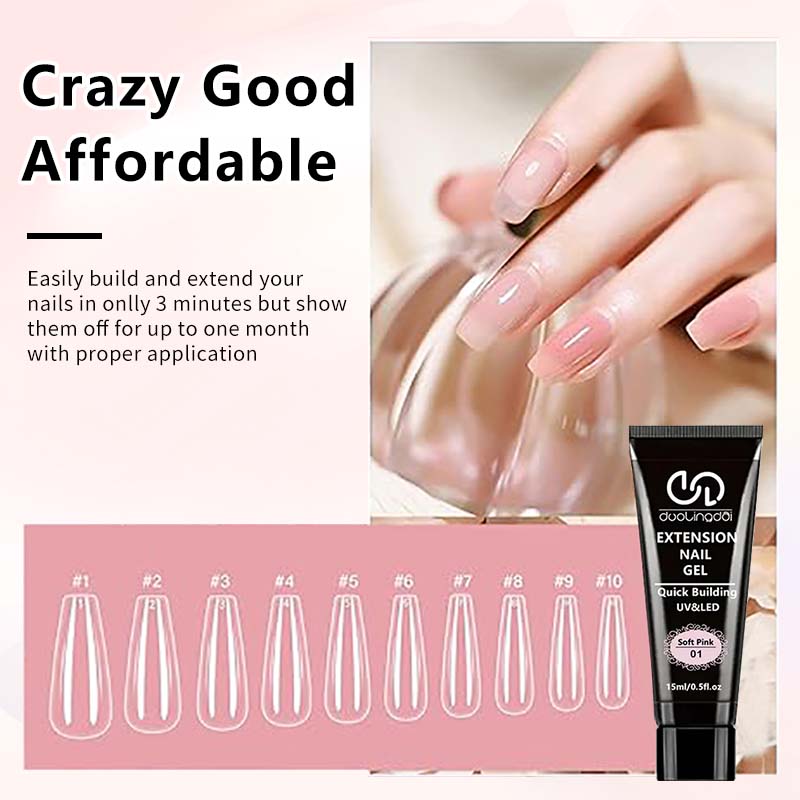 8PCS/Set Poly Extension Gel Se - Acrylic Powder Clear recension och pris