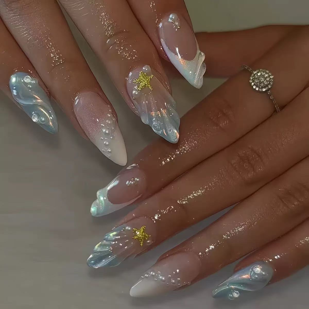 24pcs Short Oval 3D Gel Nail S - Nail Art Press On recension och pris