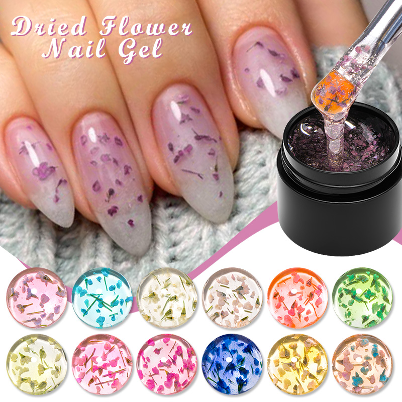 5ml Pink Dried Flower Nail Gel - Nail Art Natural Pink recension och pris