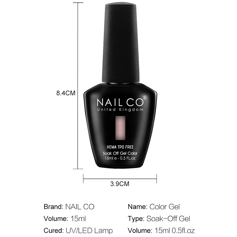 Nailco 12 Colors Pink Gel Poli - Nail Art Natural Pink recension och pris
