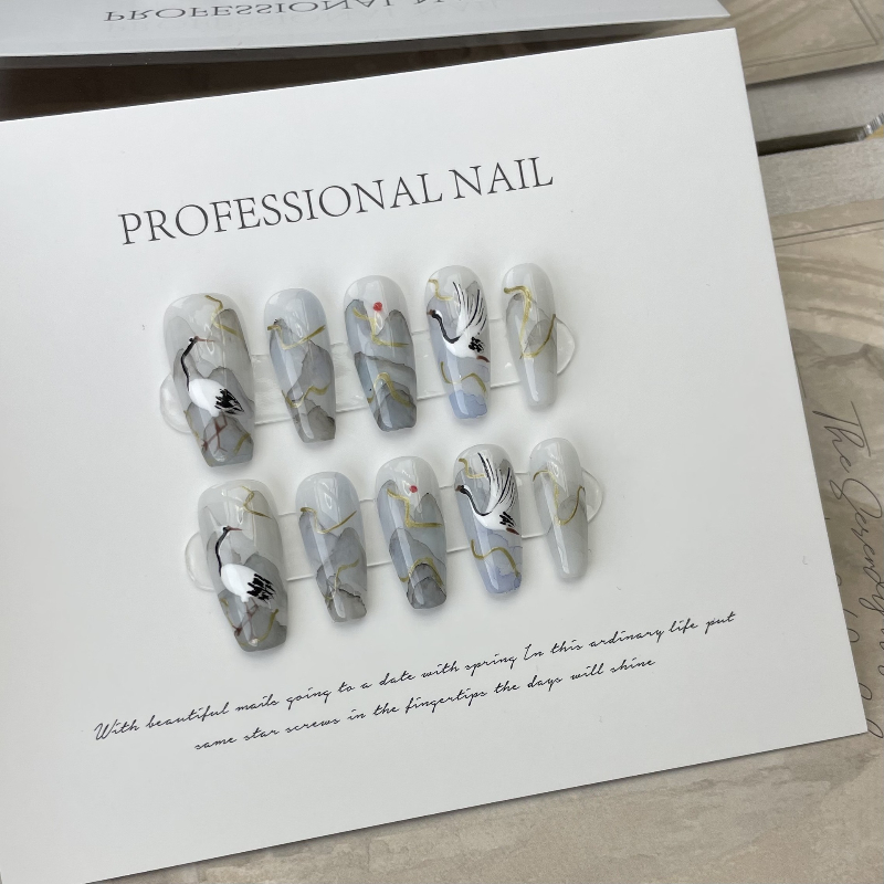 10 Pieces Chinese Style Ink Pa - Nail Art Painting recension och pris