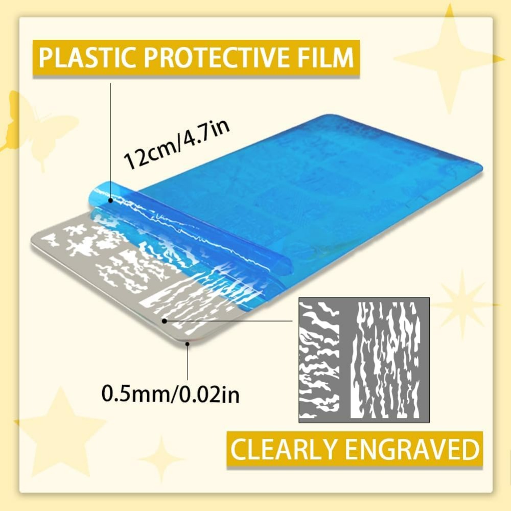 3pcs Texture Nail Stamping Pla - Nail Stamping Plate recension och pris