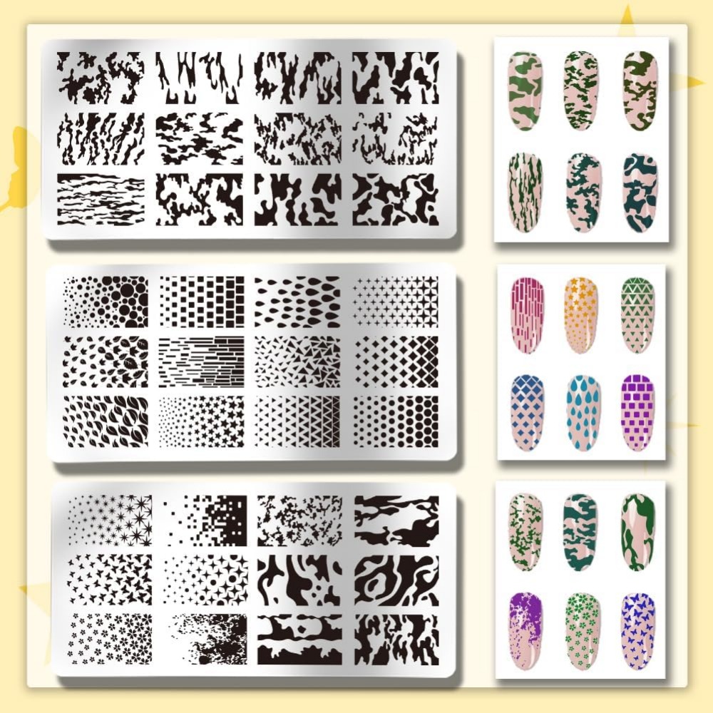 3pcs Texture Nail Stamping Pla - Nail Stamping Plate recension och pris