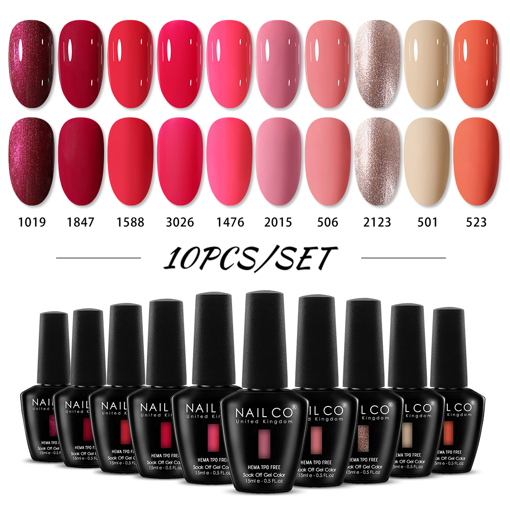 NAILCO 15ml 10pcs/Set HEMA TPO - Nail Art Natural Pink recension och pris