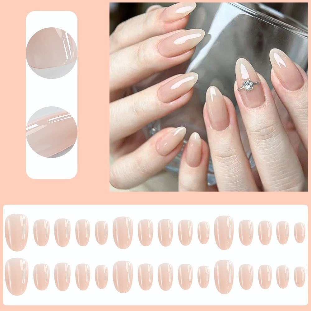 150pcs Fashion Glossy Finish F - Nail Art Natural recension och pris