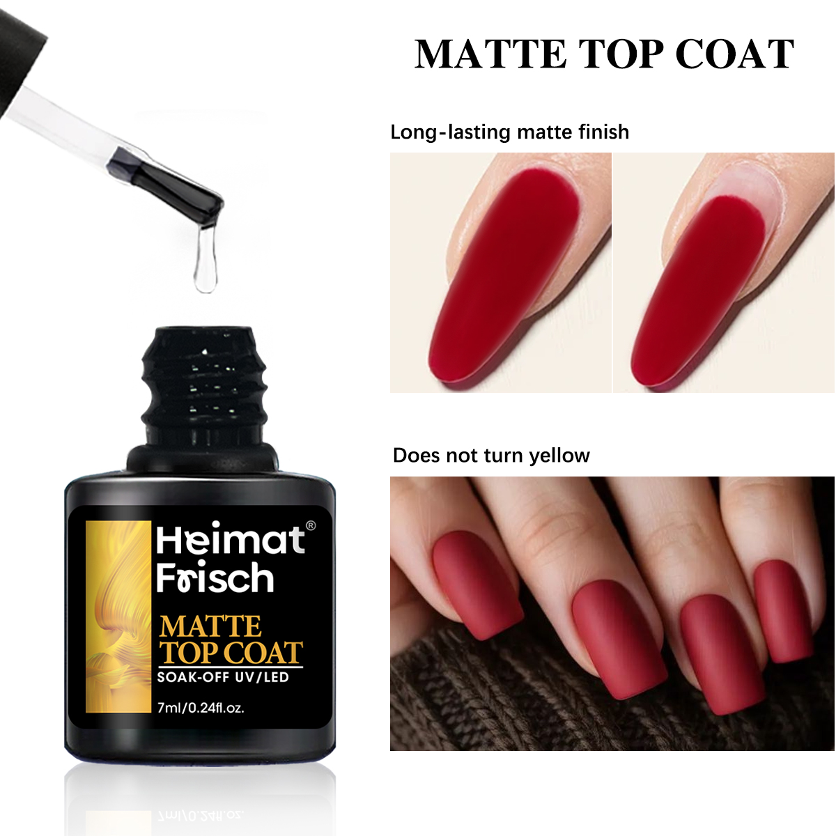 Heimat Frisch 3-pack: base coa - Gel Top Coat recension och pris