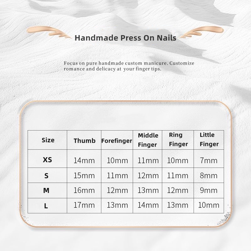 10pcs Handmade Press on Nails  - Nail Art Xs recension och pris