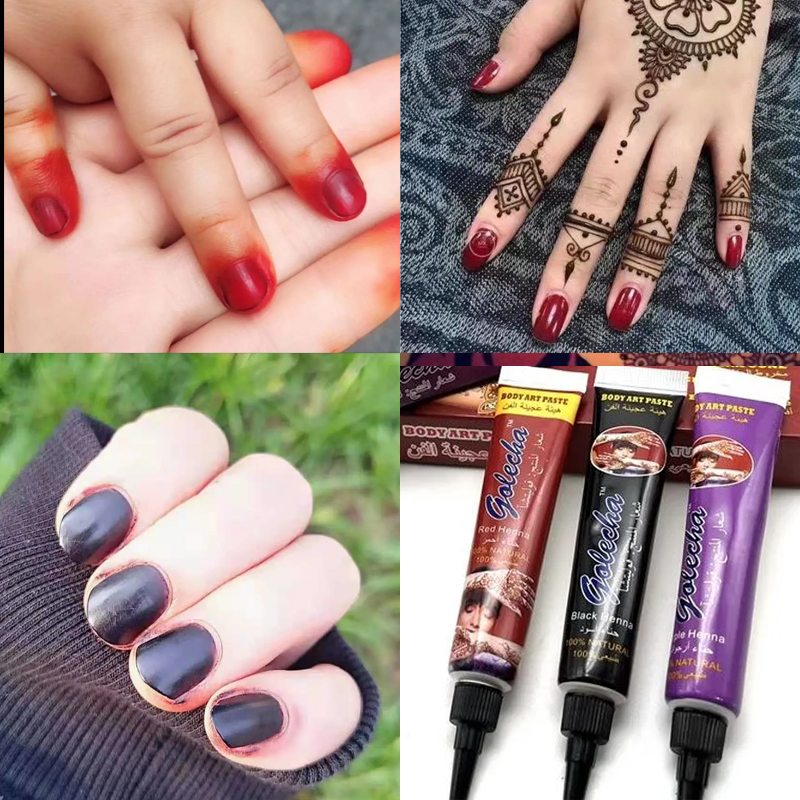 Henna Nail 25g Bottle Dye last - Nail Art Natural recension och pris