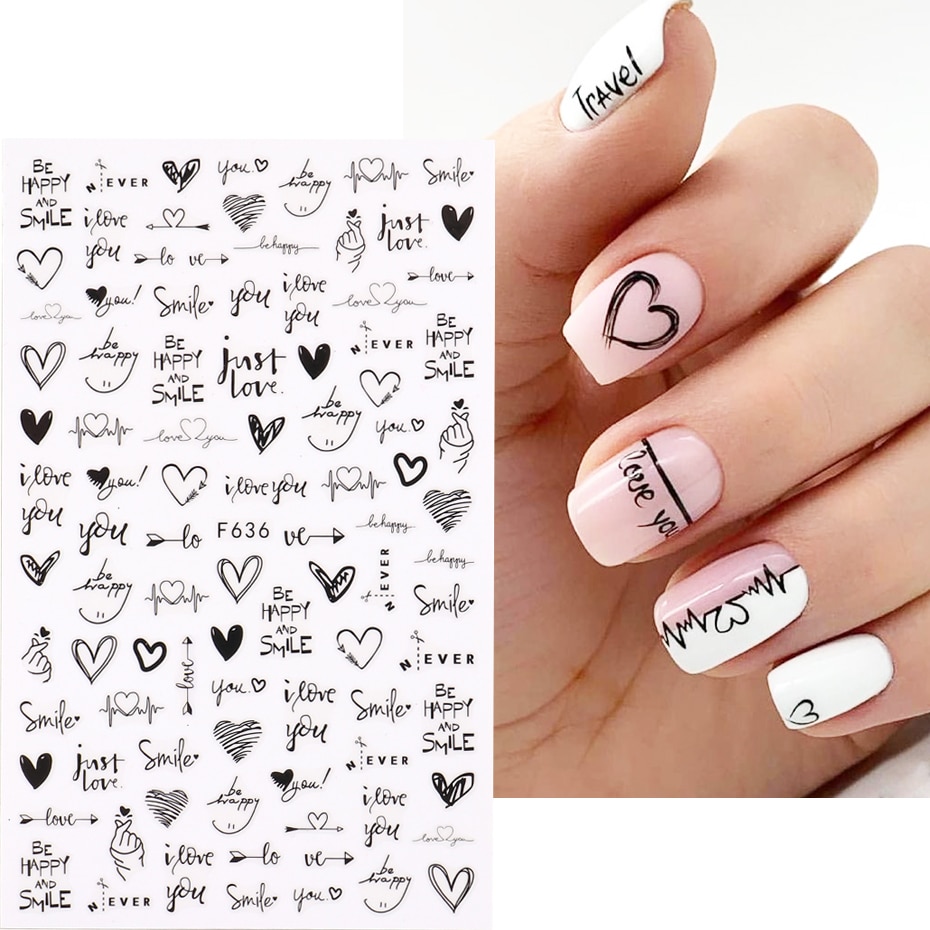 2pcs Heart Love Design 3D Nail - Nail Art Valentine recension och pris