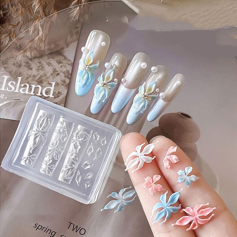 New Flower Nail Art Mold 3D Si - Nail Stamping Plate recension och pris
