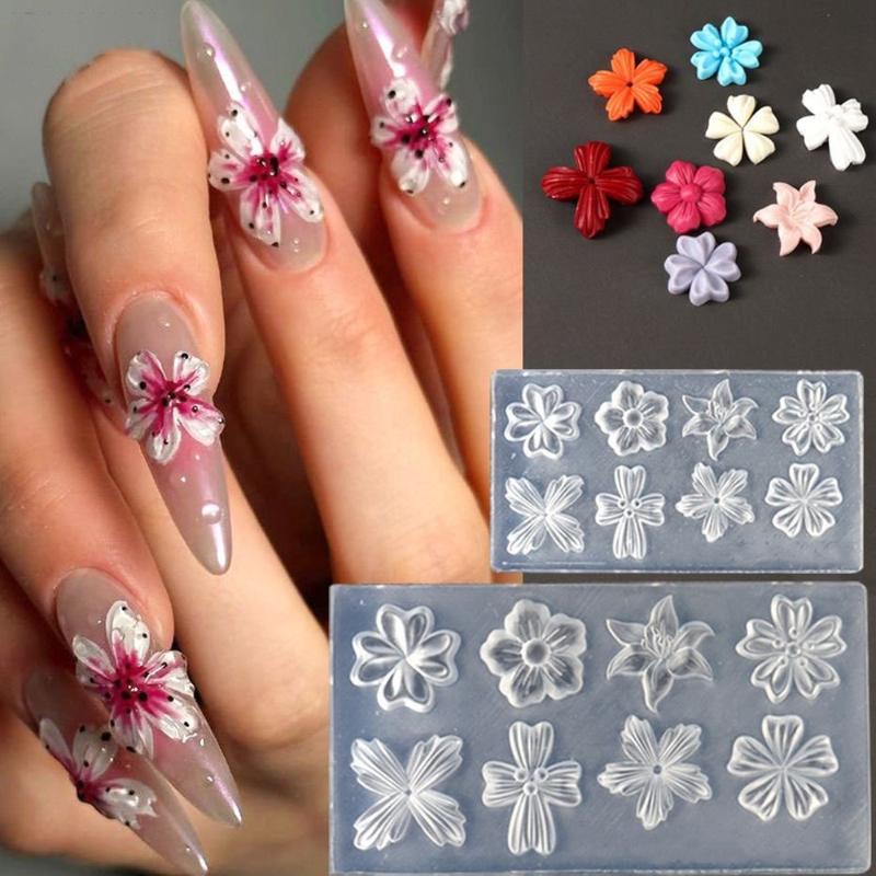 New Flower Nail Art Mold 3D Si - Nail Stamping Plate recension och pris