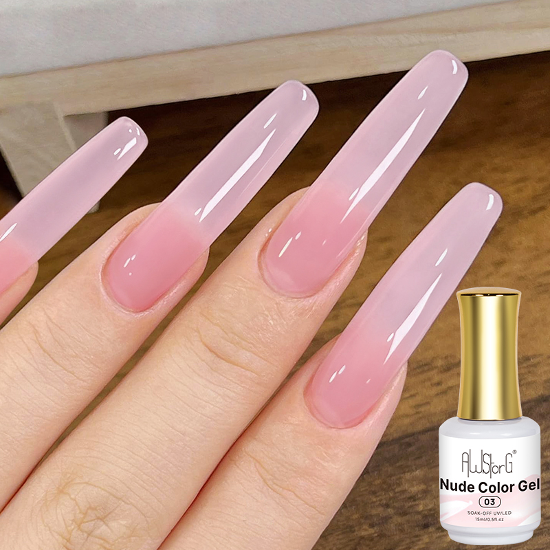 AWStorG 15ml Jelly Nude Pink T - Nail Art Natural Pink recension och pris
