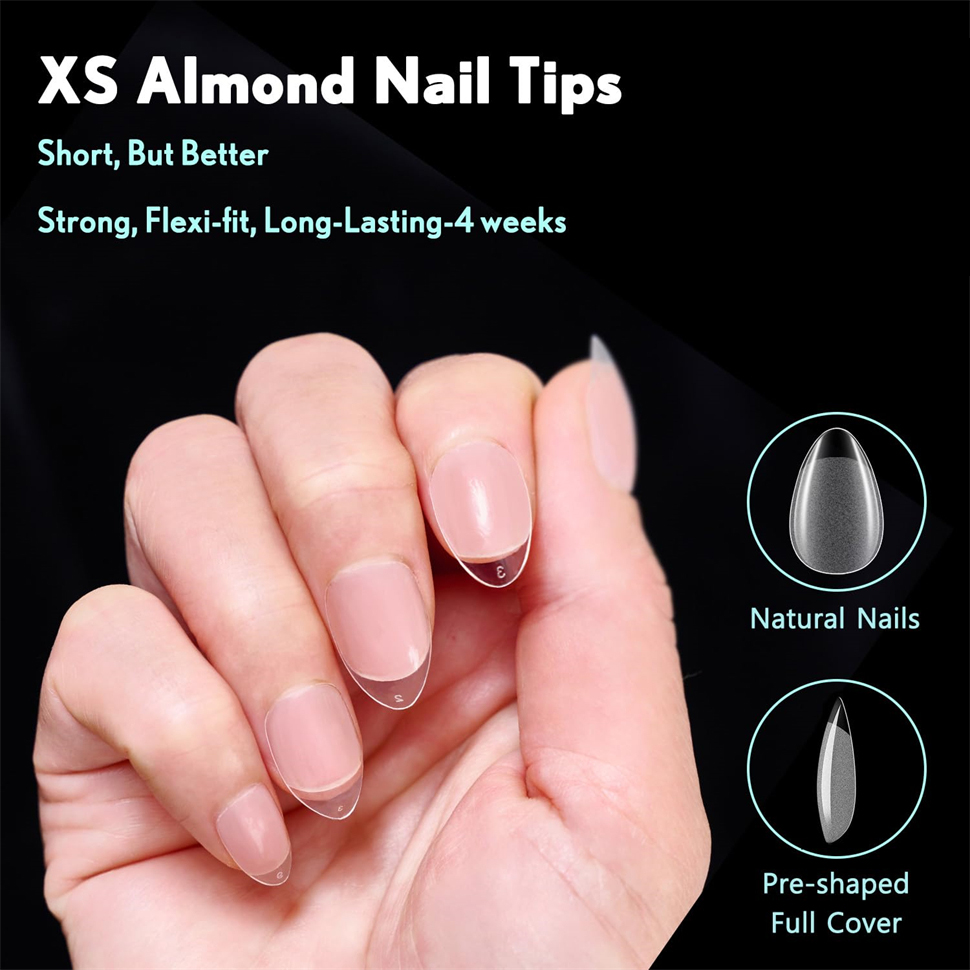 600 PCS Soft Gel X Nail Tips S - Nail Art Xs recension och pris