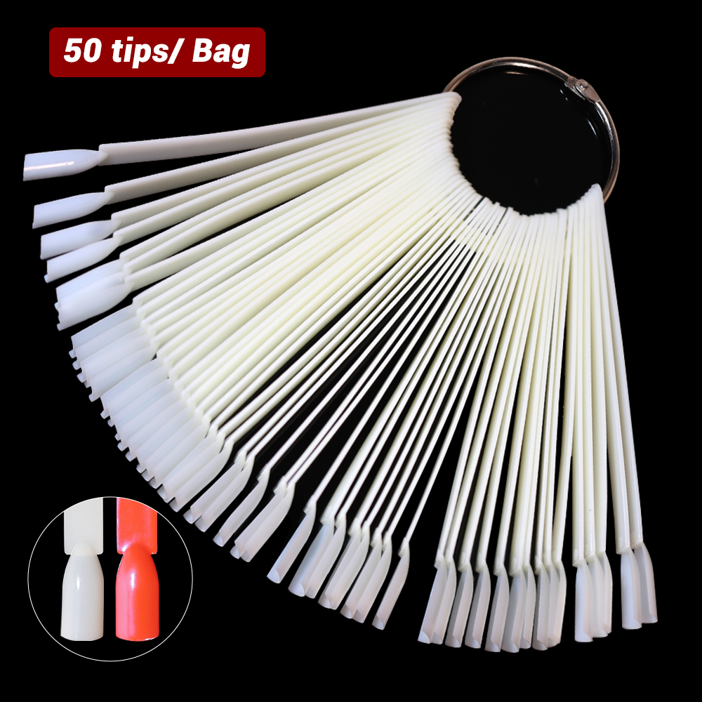 50Pcs False Nail Display Stick - Nail Art Natural recension och pris