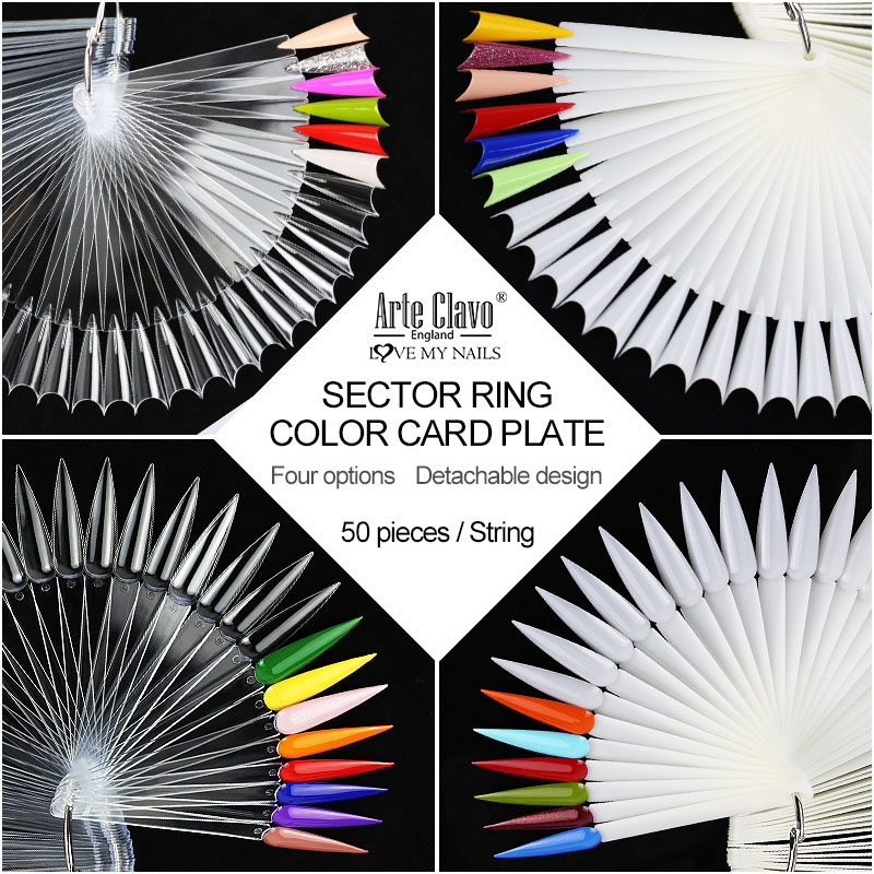50Pcs False Nail Display Stick - Nail Art Natural recension och pris