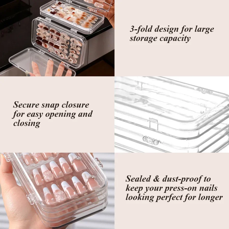 Clear Foldable Press On Nail S - Nail Art Kaki recension och pris