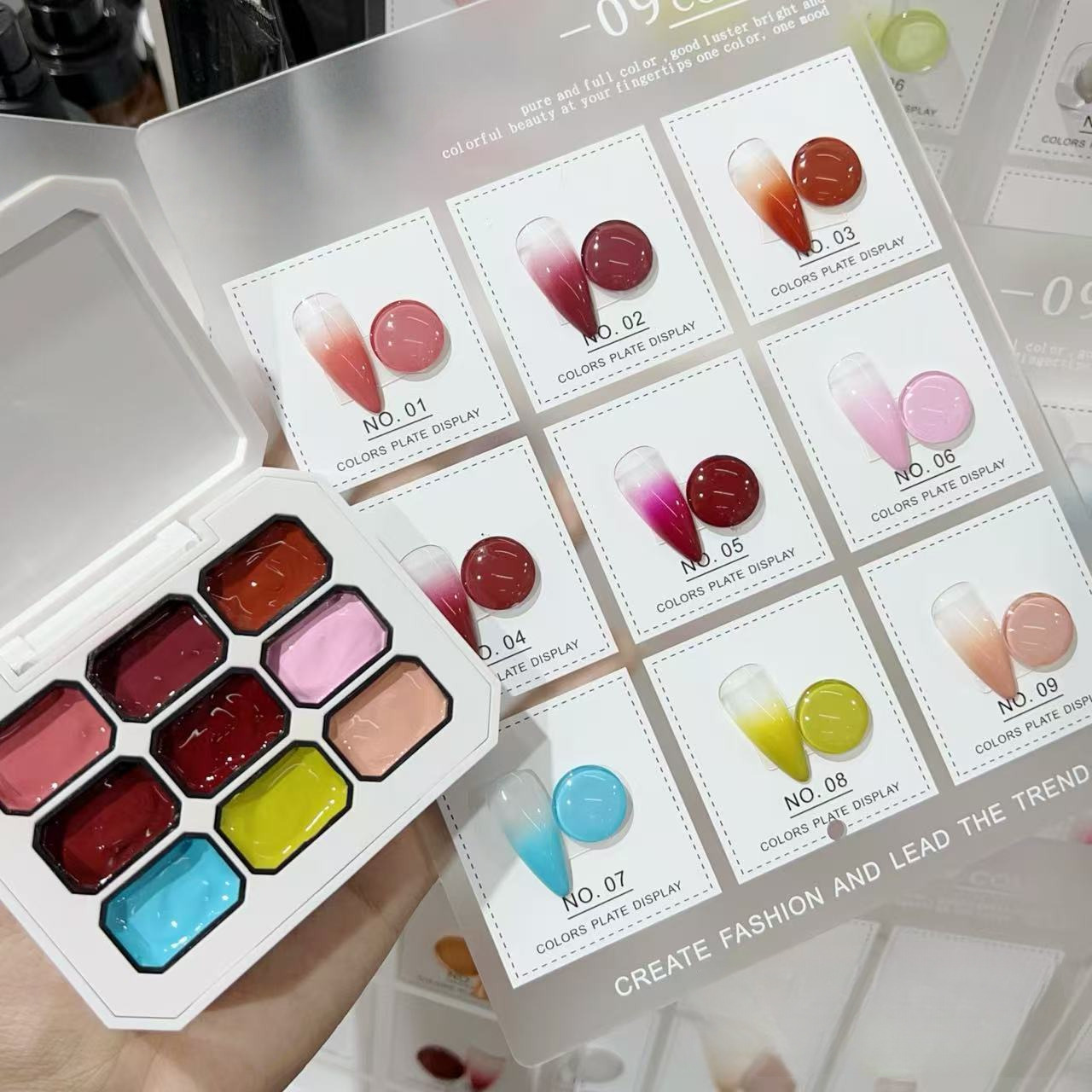 1pc Solid 9-grid Nail Patting  - Nail Art Painting recension och pris