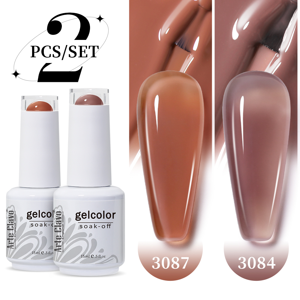 Arte Clavo 2Pcs/Set 15ml Jelly - Nail Art Natural Pink recension och pris