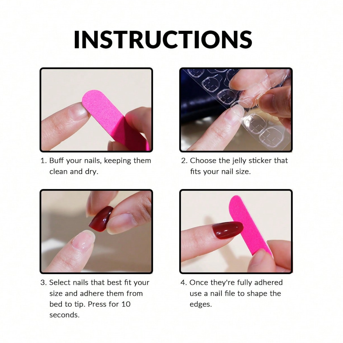 Medium Almond 10Pcs Press On N - Nail Art Press On recension och pris
