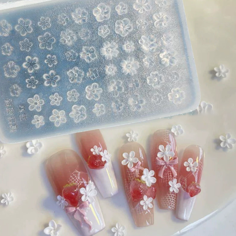 Pcs Silicone Nail Art Mold Flo - Nail Stamping Plate recension och pris